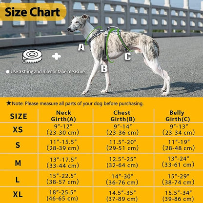 Huntboo Escape Proof Dog Harness, No Pull Reflective Harness with Lift Handle, Adjustable Pet Vest with Front and Back Leash Clips for Small Medium Large Dogs Walking Hiking Training (Black,L)