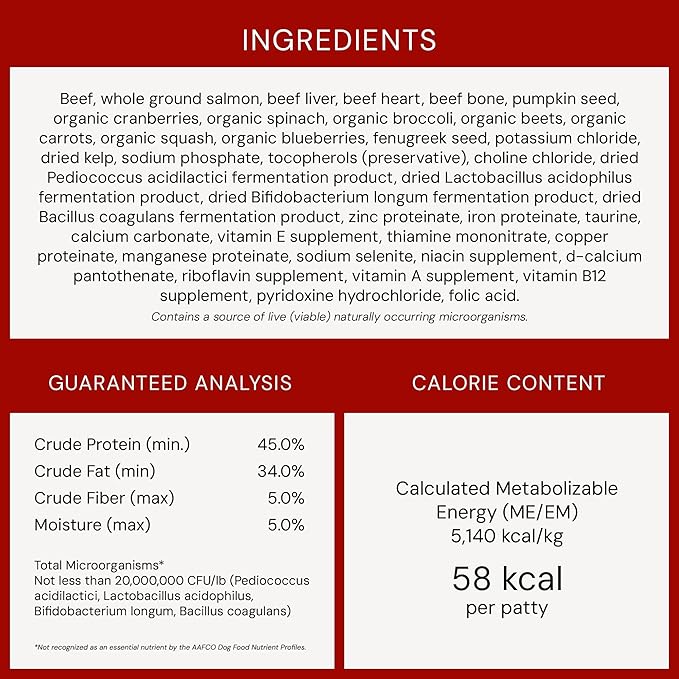 Stella & Chewy's Freeze-Dried Raw Dinner Patties - Surf 'N Turf Salmon & Beef Recipe - High Protein Grain-Free Puppy & Dog Food - Perfect For Picky Eaters - 25 oz