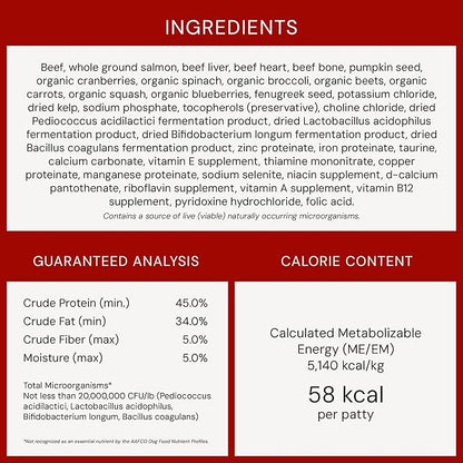 Stella & Chewy's Freeze-Dried Raw Dinner Patties - Surf 'N Turf Salmon & Beef Recipe - High Protein Grain-Free Puppy & Dog Food - Perfect For Picky Eaters - 5.5 oz
