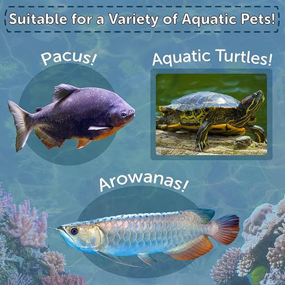 Aquatic Foods Inc. 4-Type Medley Mix of Freeze Dried Superworms, Krill, Red Shrimp, Mealworms for Monster Fish, Reptiles, Turtles, Tortoises, Frogs, Hamsters, Birds, Rodents 2oz Canister