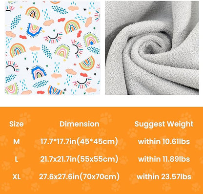 Cat Wrap for Grooming,Cat Wrap for Cutting Nails,Self-Adherent Soft Cat Blanket to Wrap,Anti-Bite,Anti-Scratch,Anti-Escape Calming Cat Swaddle Wrap (17.7" X 17.7",Within 10.61lbs)