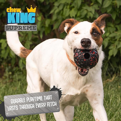 Chew King Supreme Dog Toy Collection, Large 4" Supreme Fetch Ball