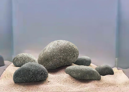 LANDEN Taiji Stone Natural Rocks(18lbs, 2~9 inches,6pcs) for Aquascape and Bonsai, Aquarium, Paludarium, Fish Tank Decoration Rocks, Landscaping Model Stone
