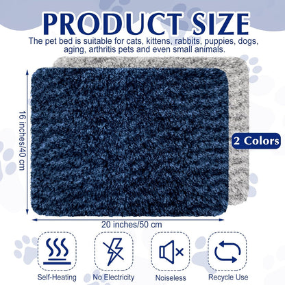 4 Pack Self Warming Cat Pads Self Heating Cat Mat Washable Homeless Dogs Thermal Pads Kennel Pad Reflects Body Heat Warm Crate Bed Mat for Indoor Outdoor Pet