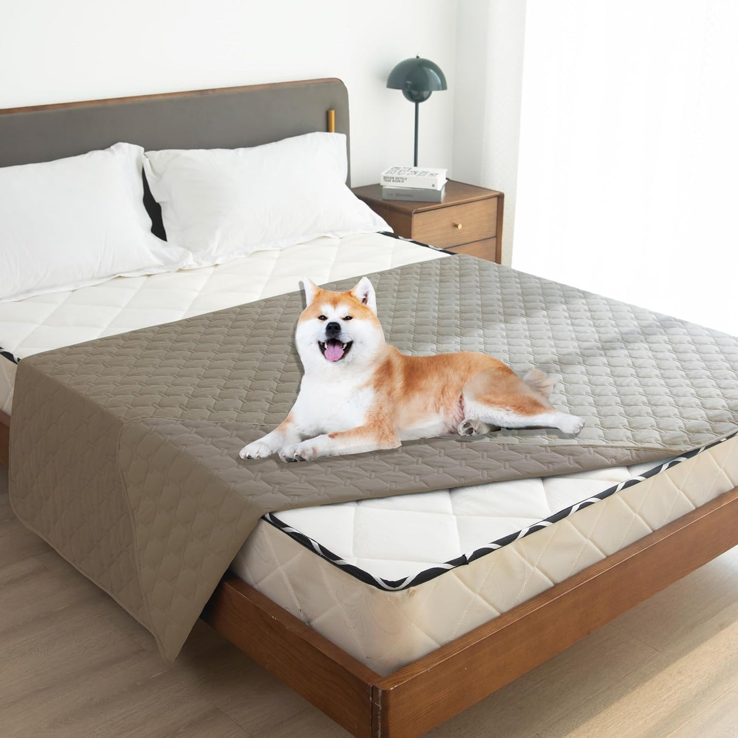 gogobunny 3X Stronger Waterproof Pet Blanket, Scratch Proof Furniture Protector for Dogs Cats, Reversible Cover 82x102 Inch, Dark Stone