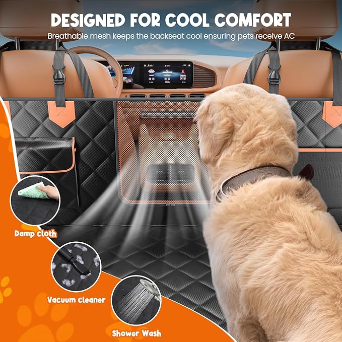Truck Back Seat Extender for Dogs Hard Bottom Holds 500lbs,Dog Car Seat Cover for Back Seat, Waterproof and Can be stored Dog Hammock for Car SUV