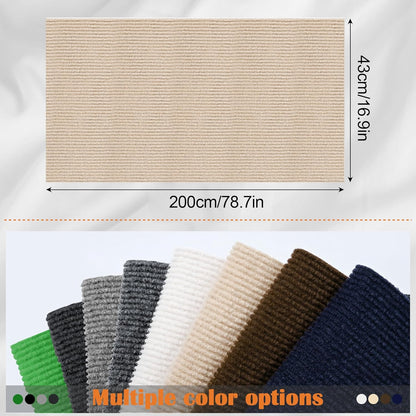 Cat Scratch Furniture Protector - 78.7" x 17" Trimmable Self-Adhesive Cats Claws Scratch Pads, DIY Cat Climbing Couch Protector for Scratch Post Cat Tree Replacement Indoor (Khaki)