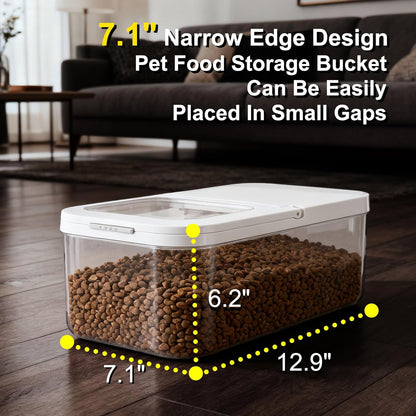 LivLab Mker Dog Food Storage Container - 6L/6KG/10LBS Pet Food Storage Containers With Lids & Scooper, BPA Free Airtight Storage Containers Store Dry Food For Kitchen Pantry