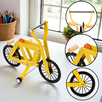 Bird Intelligence Training Toy Mini Bicycle Parakeet Parrot Bike Trick Educational Puzzle Bird Foot Talon Toy for Small Medium Lovebird Conures Cockatoo Exercising Interactive Table Top Prop, Large