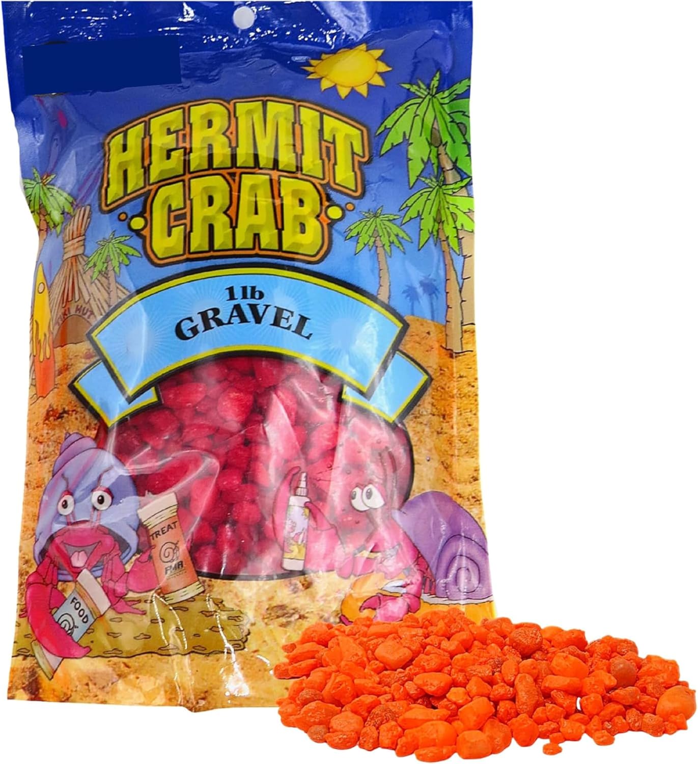 Needzo Reptile and Hermit Crab Supplies, Food Pouch, Habitat, Neon Gravel, Mister Trainer, and Seashell Palm Tree Accessory, All in one Starter Pack, 5 Items