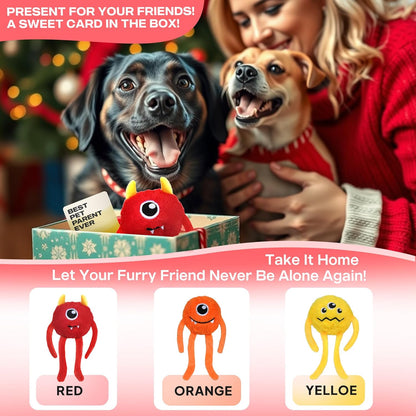 Fida Dog Chew Toys for Aggressive Chewers(3in1),Squeaky Dog Toys for Large Dogs，Interactive Dog Toys to Keep Them Busy, Dog Ball for Small, Medium and Large Dogs(Red)