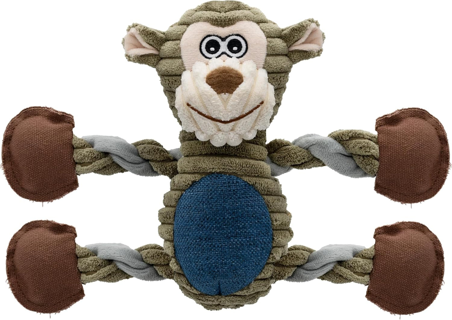 Dog Toys for Large Dog - Plush Squeaky Medium & Small Dog Toys - Stuffed Animals Puppy Toys - Funny Cute Dog Toys for Dog Birthday Presents (Monkey)