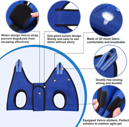 Dog Grooming Hammock XL Size Hanging Harness for Nail Clipping/Trimming, Dog Hammock for Nail Trim with Clipper, Groomin Sling Holder Hanger Wide Strap Sewed