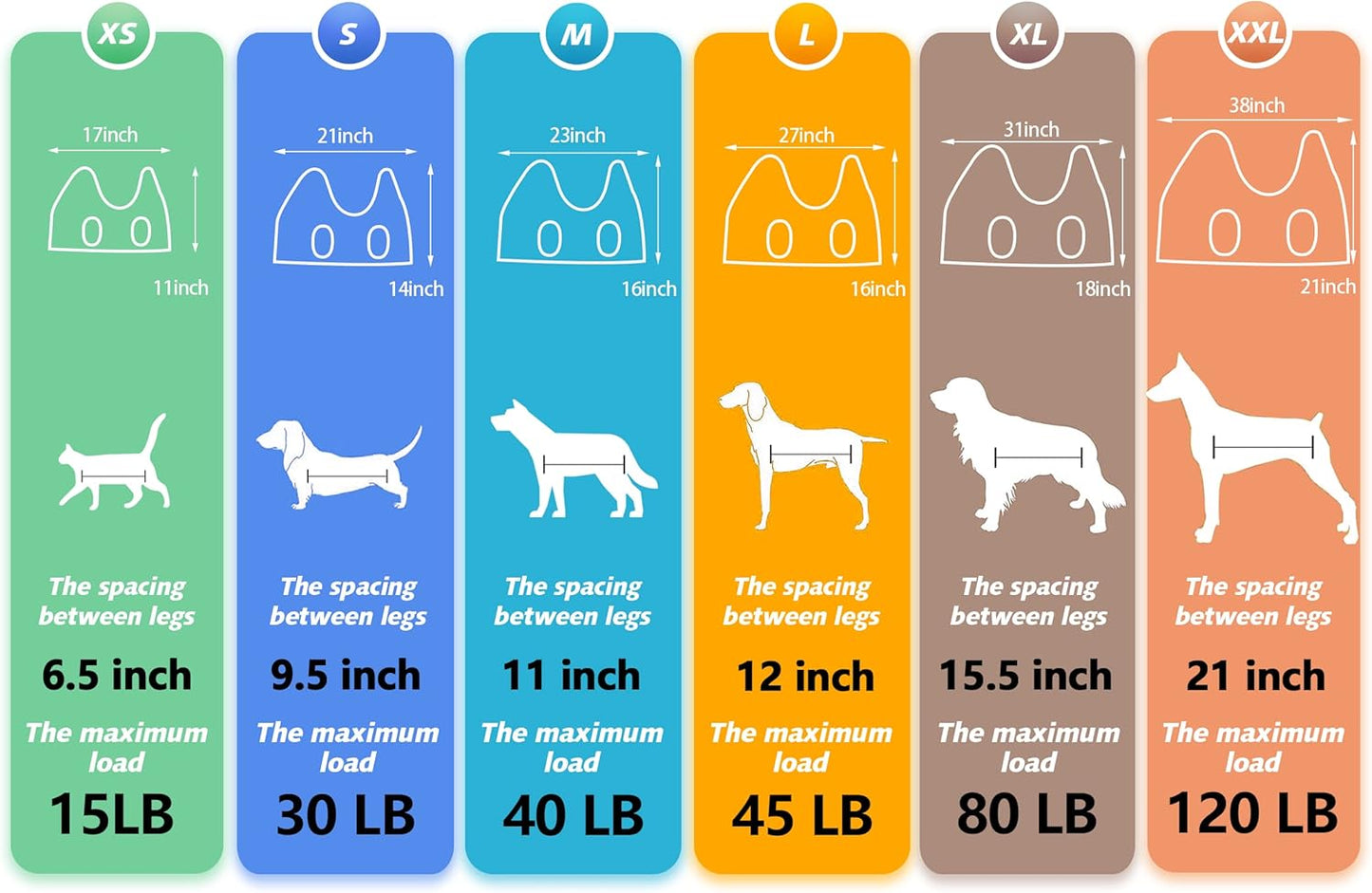 Dog Grooming Hammock Harness for Nail Trimming (L 50lb), Dog Sling Holder Hanger for Clipping Nails