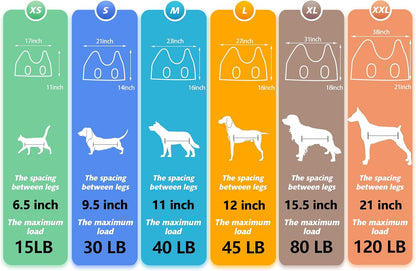 Dog Grooming Hammock Harness for Nail Trimming (L 50lb), Dog Sling Holder Hanger for Clipping Nails