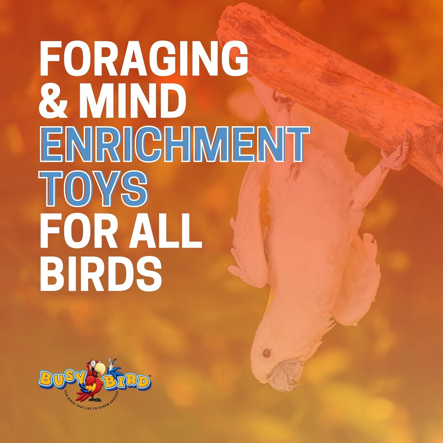 Blue Flamed Spinner Bird Toy with Traveling Spinner | Durable Puzzle Enrichment Toy | Spinner Toy for Medium to Large Birds Like Cockatoos, Parrots, Macaws, Greys, Parakeets | Bird Cage Accessories