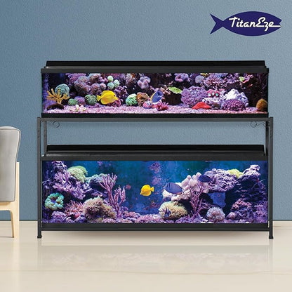 TITANEZE 55 Gallon Double Aquarium Stand (2 Stands in 1), Fish Tank Stand, Bird Cage Stand, 50.5" W x 32" H x 13" D