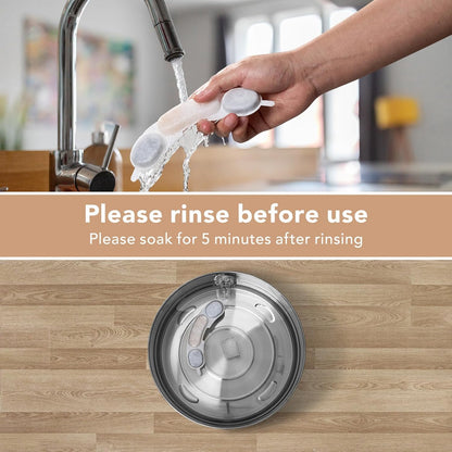 Official 9 Packs Dog Water Filter Replacement and 9 Sponges with 1 Pump Holder for 7L/236oz/1.8Gal Stainless Steel Dog Water Fountain