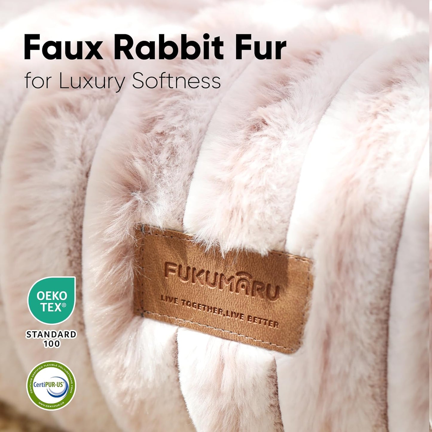 FUKUMARU Dog Bed, Calming Donut Dog Beds for Anxious Dogs, Modern Aesthetic Cat Bed with Gradient Print, Cute Round Pet Beds with Washable Cover, Orthopedic Puppy Bed, Pink, Medium, 30 inches