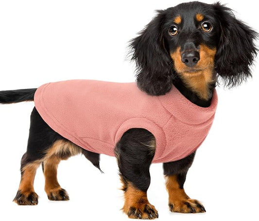 PUMYPOREITY Fleece Sphynx Cat Clothes, Warm Thick Cat Sweater, Soft Winter Coat for Hairless Cats, Cold Weather Pet Sweater for Dogs and Cats, Pink, 2XL