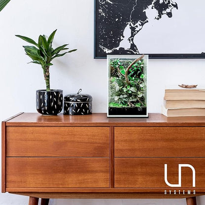 UNS Ultra Clear Rimless Tank - 3.1GAL | 12L - 7.87x7.87x11.81 | 20x20x30 CM, 5mm Glass Thickness, Leveling Mat Included - Low Iron, High Clarity Fish Tank w/ 45° Mitered Edge - [20T]