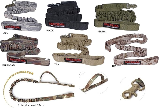 Tactical Scorpion Gear Dog Leash Canine K9 Military Training Vest Harness