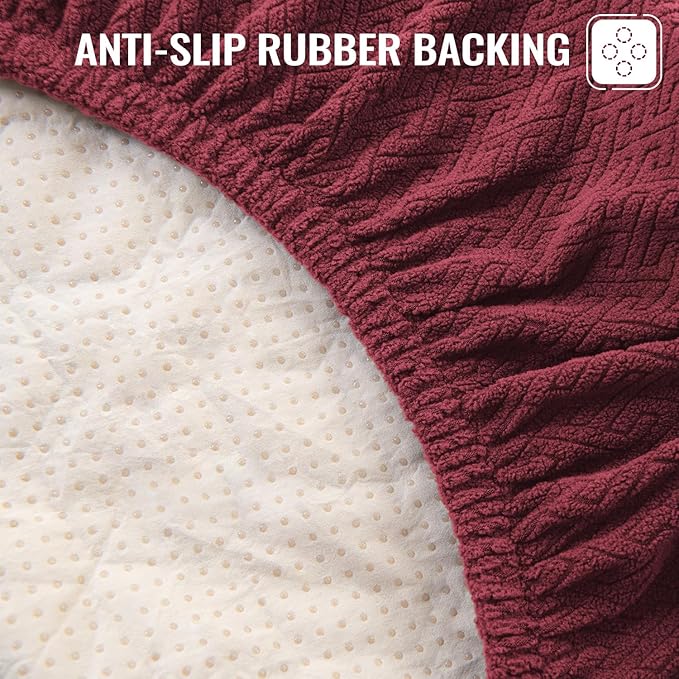 Nanbowang Waterproof Dog Bed, Replacement Washable Pet Pillow Quilted, Easy to Remove, Lovely Puppy Bed Cover for Dog/Cat - 35x44x6, Burgundy