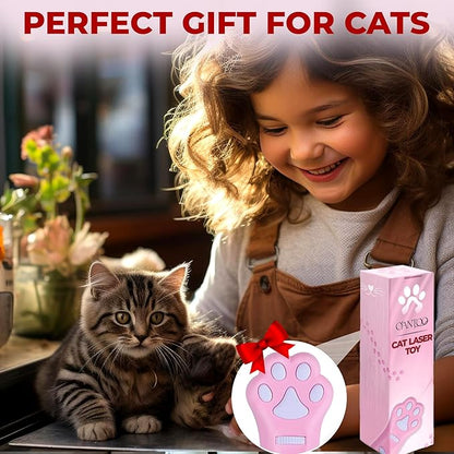 Cat Toy - Dog Toy | Wall Image Projector | Indoor Interactive Cat Toy with 5 Different Designs | Ideal for Dog, Cat, Kitten, Puppy (Pink)