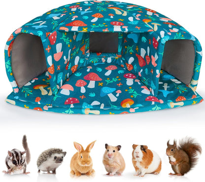 Unicorn Catcher Guinea Pig Hideout - Large Cozy Bed, Warm House, Washable Tunnel Accessories for Small Pets: Hamster, Chinchilla, Bunny