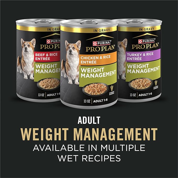 Purina Pro Plan Weight Management Dog Food Dry, Shredded Blend Chicken and Rice Formula - 34 lb. Bag