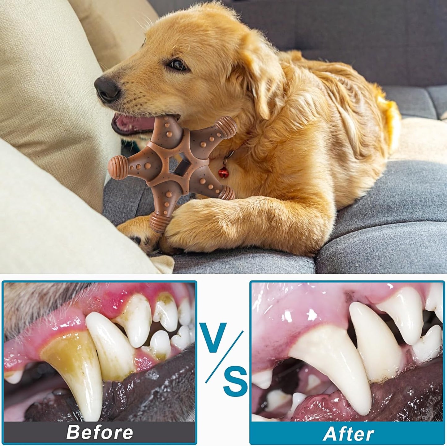 NEZIN Dog Toys for Aggressive Chewers, Indestructible Toys for Large Dogs, Dog Chew for Large Medium Small Breed, 3 Pack Super Chewer with Tough Nylon, Gift for Dogs