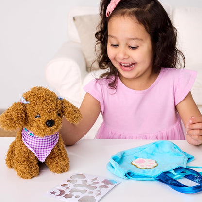 Creativity for Kids Designer Doggie Kit | Adopt, Accessorize & Decorate Your Plush Pet | Toddler Purse & BFF Jewelry Gift for Girls | Encourages Imaginative Play & Fine Motor Skills (Ages 4+)