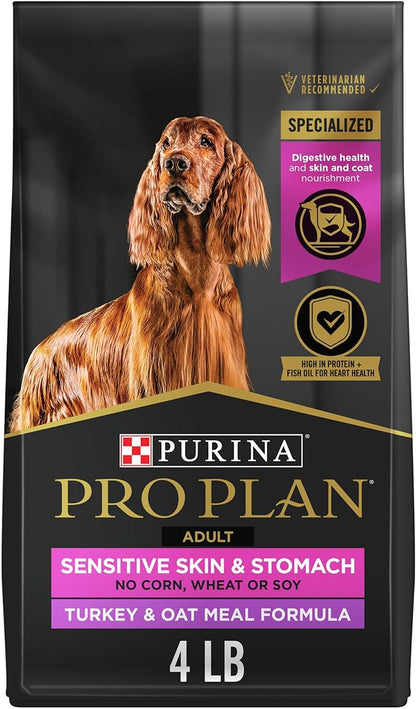 Purina Pro Plan Sensitive Skin and Stomach Dry Dog Food Turkey and Oat Meal - 4 lb. Bag