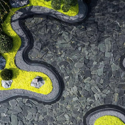 Unocho Natural Slate Stone Reptile Basking Platform Rocks 20LB Tortoise Habitat Flat Rocks for Aquarium Amphibian Vivariums Paludarium Garden Landscaping and Model Railroad(2-8 inches)