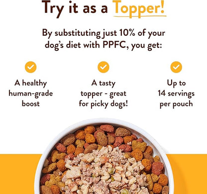 Portland Pet Food Company Hopkin's Pork N’ Potato Fresh Dog Food Pouches - Human-Grade, Grain-Free Wet Meal Topper Mixer & Meals - Small & Large Breed Puppy & Senior Dogs - Made in The USA - 5 Pack