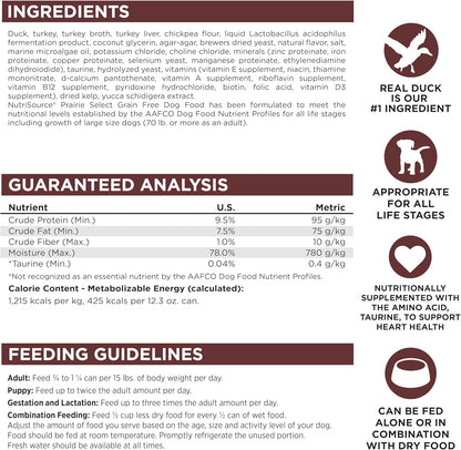 NutriSource Grain Free Prairie Select Recipe Dog Food, Premium Wet Dog Food, 12.3 Ounce (Pack of 12)