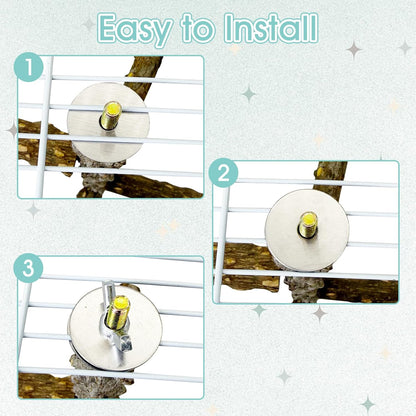 BNOSDM Sugar Glider Toy Natural Prickly Ash Wood Perch Stand Squirrel Hanging Wooden Climbing Pole Hamster Paw Grinding Perch Small Animal Cage Accessories for Chinchillas Rats Gerbil