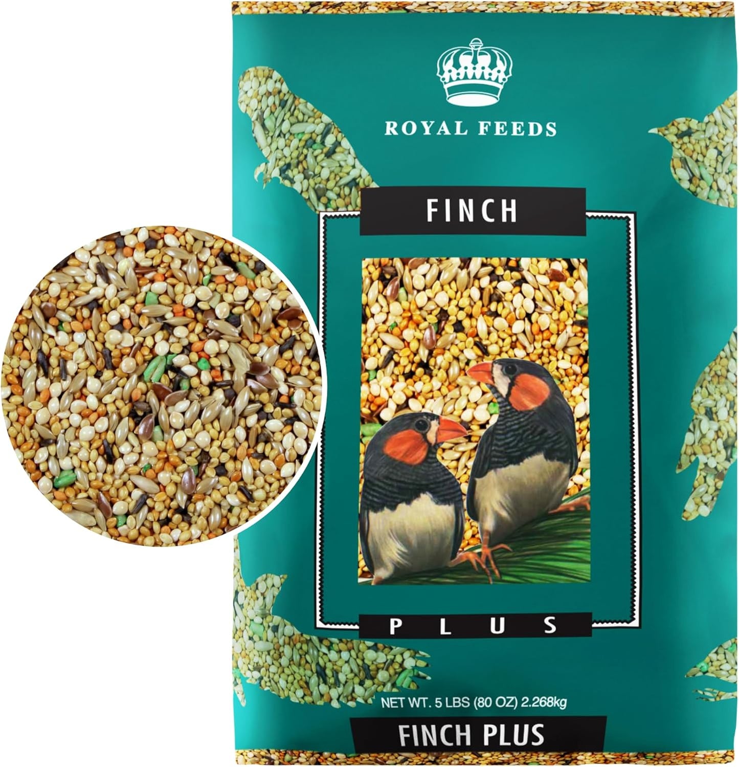 JEDDS Fine Avian & Pet Products Finch Plus 5 Lbs, Nut Free, No Waste Bird Seed Mix, Birdseed for Finches and Small Birds, Premium Finch Food, Bird Food, Bird Feed for Energy, Growth and Digestion