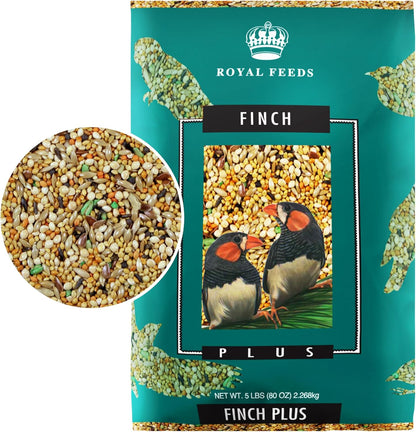 JEDDS Fine Avian & Pet Products Finch Plus 5 Lbs, Nut Free, No Waste Bird Seed Mix, Birdseed for Finches and Small Birds, Premium Finch Food, Bird Food, Bird Feed for Energy, Growth and Digestion