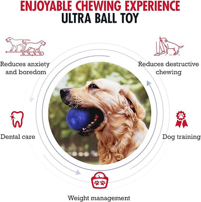 SuperChewy Tough Dog Ball Toy | Strong Natural Rubber | Great Dog Fetch Toy | Chew Toy for Dogs | Ultra Durable Chew Toy for Aggressive Chewers