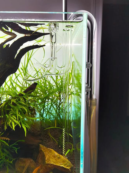 Glass Lily Pipe Set Outflow with Surface Skimmer & Multi-Level Water Intake (13mm for 12/16mm (1/2'' i.d.) tubing)