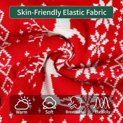 Rypet Dog Christmas Sweater for Large Dogs Warm Soft Christmas Dog Outfits Pet Holiday Sweater Firm Durable Pet Turtleneck Knitwear Dogs Sweaters Pets Winter Coat for Females and Males （SM）