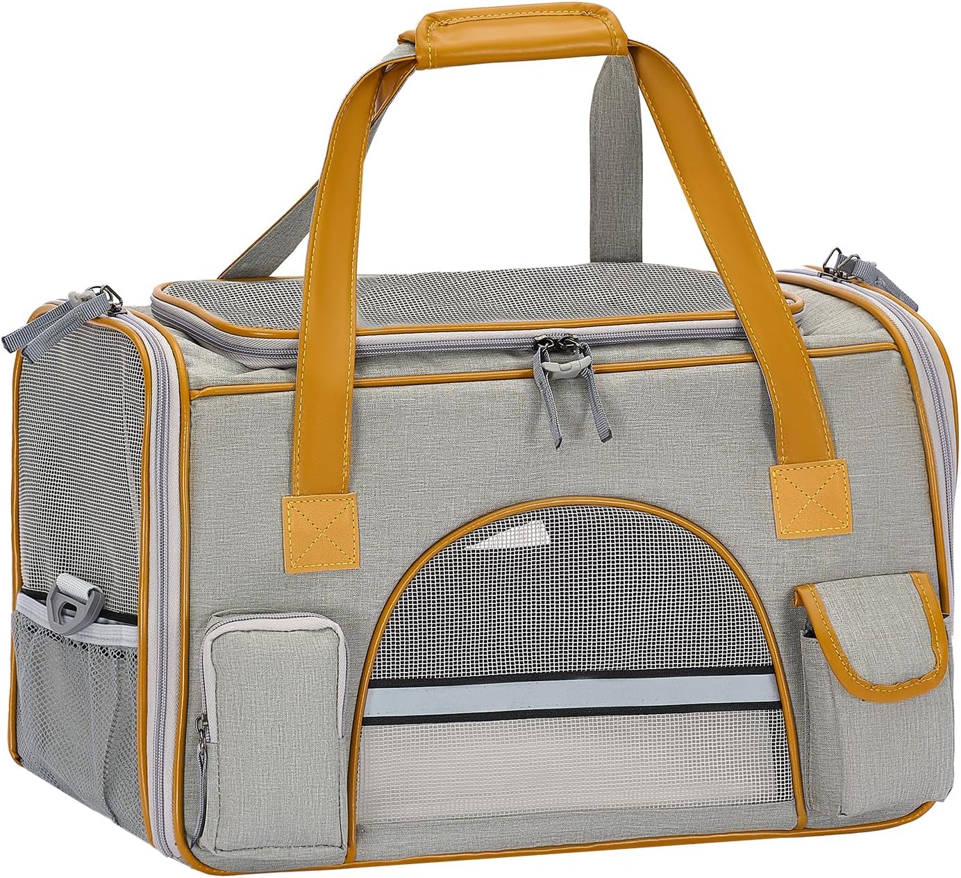 18x11x11 Inches Cat Carrier– Fits Pets Up to 16 lbs, Anti-Collapse Design, Multiple Storage Pockets, Cat Carrier Soft Ideal for Medium Cats, Puppy, Rabbits and Other Small Animals