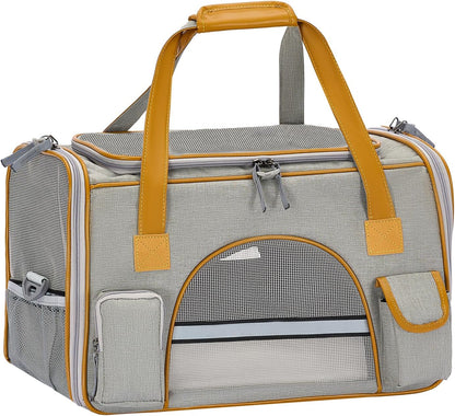 18x11x11 Inches Cat Carrier– Fits Pets Up to 16 lbs, Anti-Collapse Design, Multiple Storage Pockets, Cat Carrier Soft Ideal for Medium Cats, Puppy, Rabbits and Other Small Animals