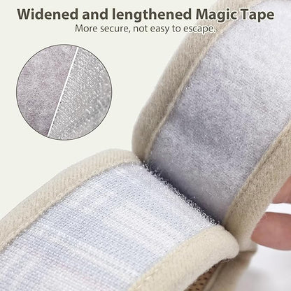 AIITLE Breathable Rabbit Harness and Leash Set - Plaid Pattern Padded Vest with Magic Tape Design, Dual D-Rings, Adjustable for Small Animal Pets, Indoor Outdoor Training Camping, Beige M