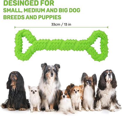 Durable Dog Chew Toys 13 Inch Bone Shape Extra Large Dog Toys with Convex Design Strong Tug Toy for Aggressive Chewers Medium and Large Dogs Tooth Cleaning