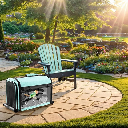 Sanmoncare Bird Carrier Bag Cockatiel Travel Cage with Stand, Lightweight Travel Carrier for Small Bird, Portable Parrot Travel Bag, Pet Transparent Travel Backpack