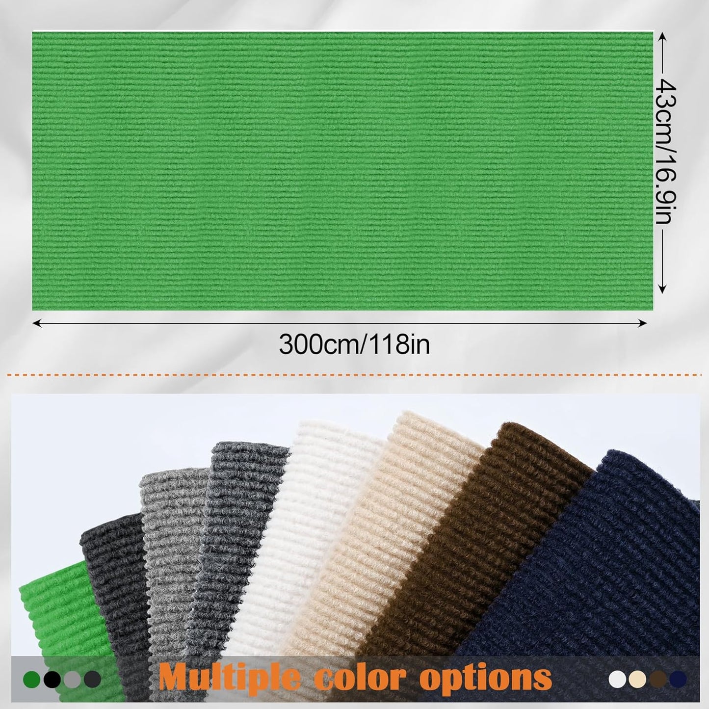 Cat Scratch Furniture Protector - 118" x 17" Trimmable Self-Adhesive Cats Claws Scratch Pads, DIY Cat Climbing Couch Protector for Scratch Post Cat Tree Replacement Indoor (Green)