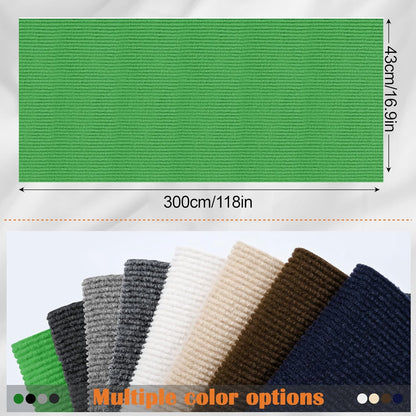 Cat Scratch Furniture Protector - 118" x 17" Trimmable Self-Adhesive Cats Claws Scratch Pads, DIY Cat Climbing Couch Protector for Scratch Post Cat Tree Replacement Indoor (Green)