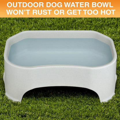 Neater Pet Brands Extra Large Water Bowl for Dogs, Outdoor Dog Water Bowl (2.25 Gallon Extra-Large Capacity), Big Trough Style Food Dish for Indoors or Outside, No Spill Large Dog Bowls, Vanilla Bean